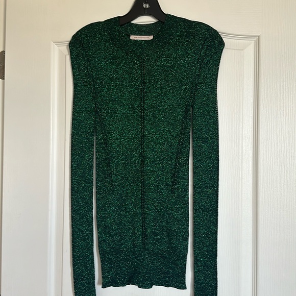 NWT Beautiful Christopher Kane green sparkle sweater. - Picture 1 of 9